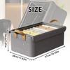 Foldable Fabric Storage Box with Steel Frame & Cover Collapsible Organizer for Underwear Clothes Wardrobe Space-Saving