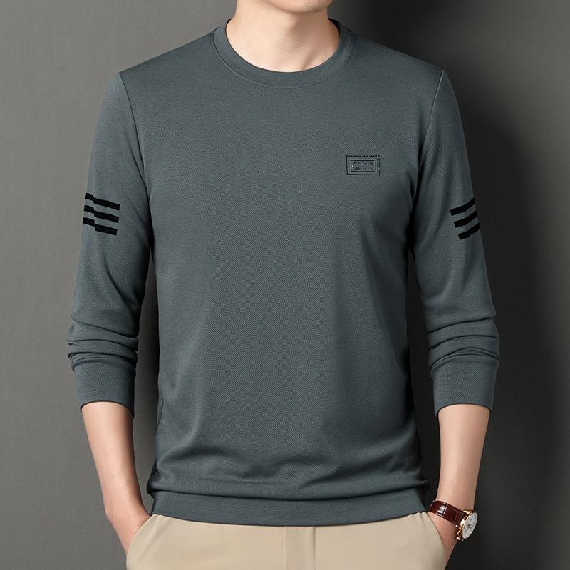Men's Fashion Sweatshirt Autumn New Round Neck Long Sleeve T-shirt Youth Casual T-shirt Men's Tops Men