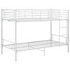 vidaXL Etagenbett Weiß Metall 90×200 cm