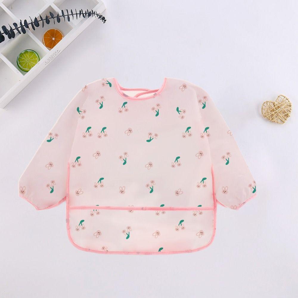 Waterproof Baby Bibs Long Sleeve Kids Art Smock New Toddler Painting Apron Baby Feeding