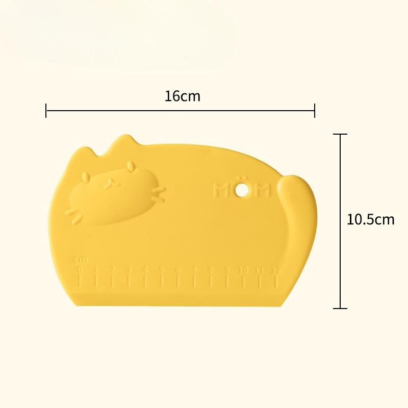 

Бытовой нож для лапши, скребок для рисовых блинчиков, скребок из пищевого силикона, инструмент для выпечки, инструмент для скребка коврика для замешивания жёлтый