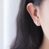 Forest Style Antler Ear Cuff with Moonstone – Non-Pierced Ear Clip Christmas Earrings