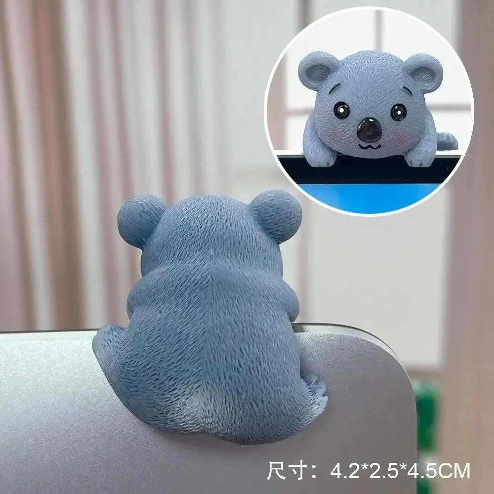 Creative Little Animal Ornaments New Computer TV Showpiece Table Edge Ornaments Resin Car Navigation Screen Decorations