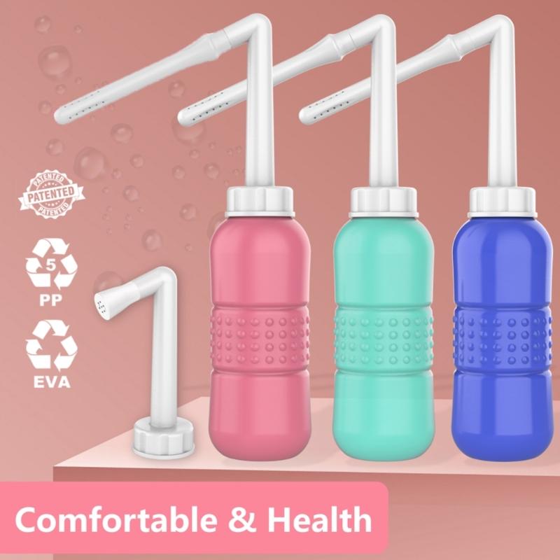 Travel Bidet Handheld Elbow Nozzle Bidet Sprayer Portable Butt Shower Private Parts Flushing Device Manual Press Flush