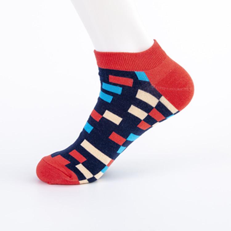 Men's Trendy Geometric Boat Socks - European & American Style