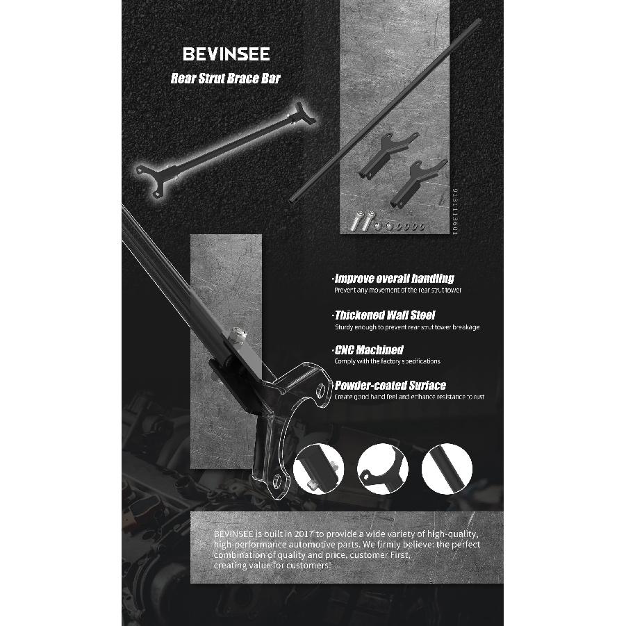 BEVINSEE Rear Strut Brace Bar Set For BMW E46 323i 325i 328i 330i 1999-2006