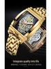Men's Fashion Tourbillon Genuine Leather Motorcycle Watch - Waterproof & Luminous