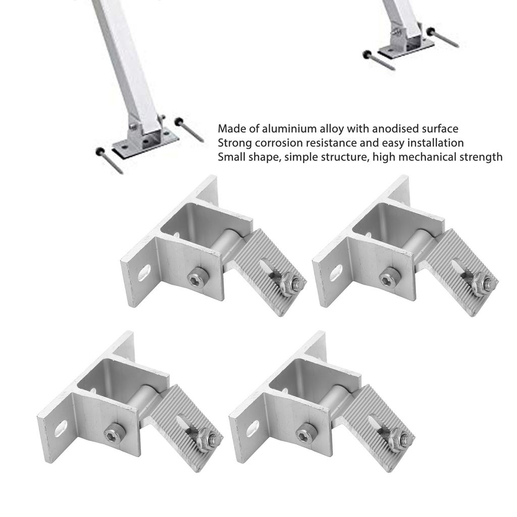 Solar PV Bracket Front Foot Solar Panel Mounting Bracket Foot Strong Bearing Capacity Easy Installation 4 Set Rustproof for Roof