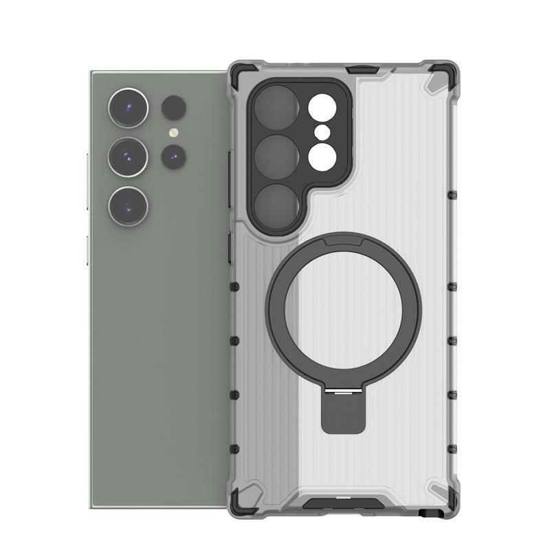 Applicable to Samsung S26Ultra grating magnetic mobile phone case S25Ultra bracket A56 anti-drop A36 protective case