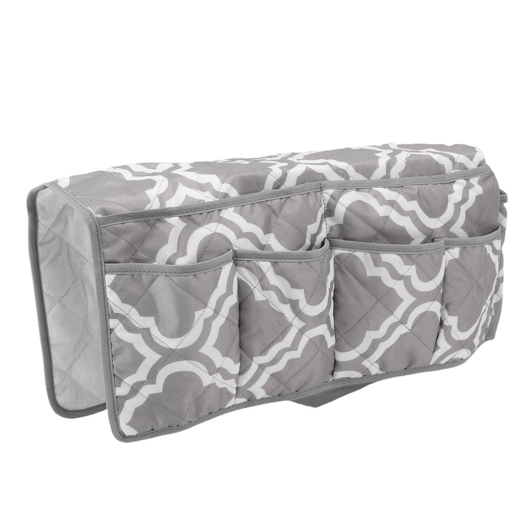 Sofa Armrest Organizer 14 Pockets Armchair Caddy TV Remote Control Holder for Recliner Couch Grey