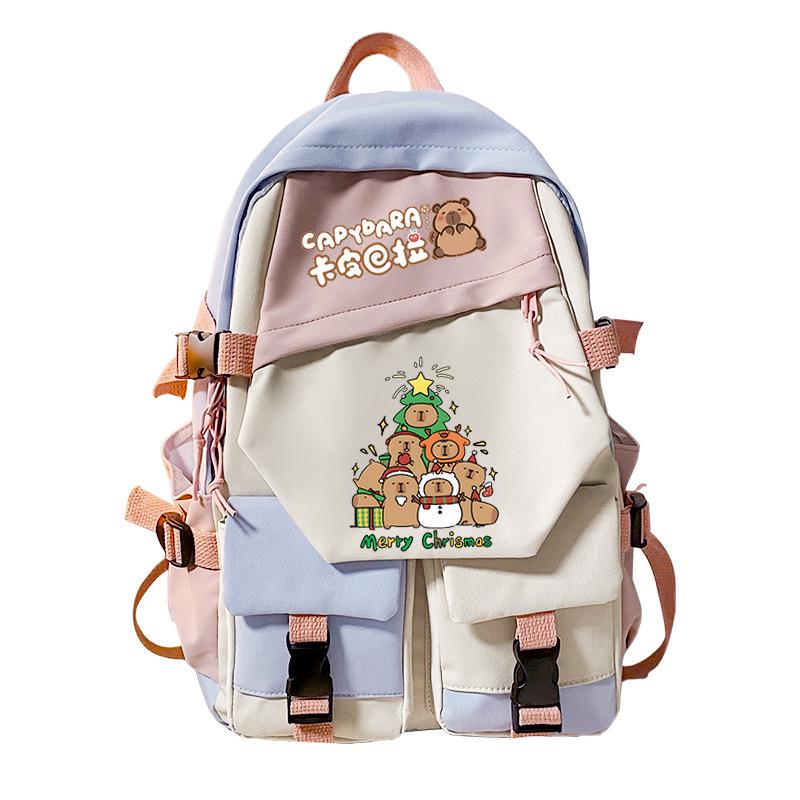 Kapibara's New Student Schoolbag, Personalized Fun Printing Trend, Campus Leisure Burden Reduction Backpack