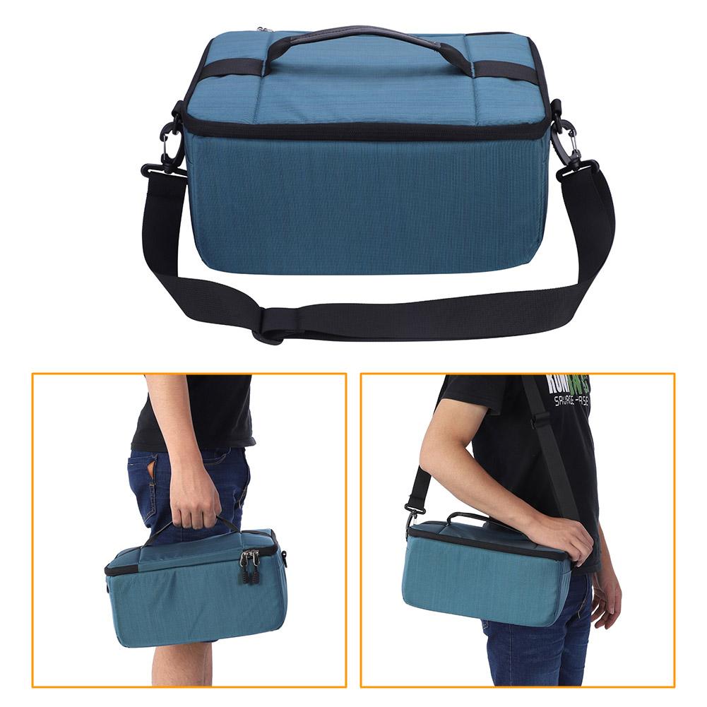 Vikbar Skyddande Insats Avdelare Handtag Kameraobjektiv Väska Fodral Påse (Blå)