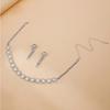 Pearl  Flower Necklace Earring Set Simple Everything Choker Clavicle Chain Earring Set