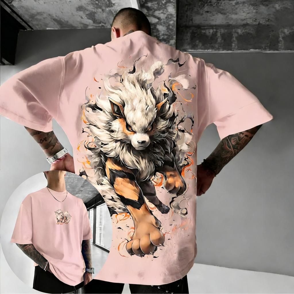 T-shirt Stampata Double-sided Pikachu Periferica Anime Pokémon Estate 2026 Maglietta Bambini Allenamento Outdoor e Fitness Abbigliamento Sportivo Uomo