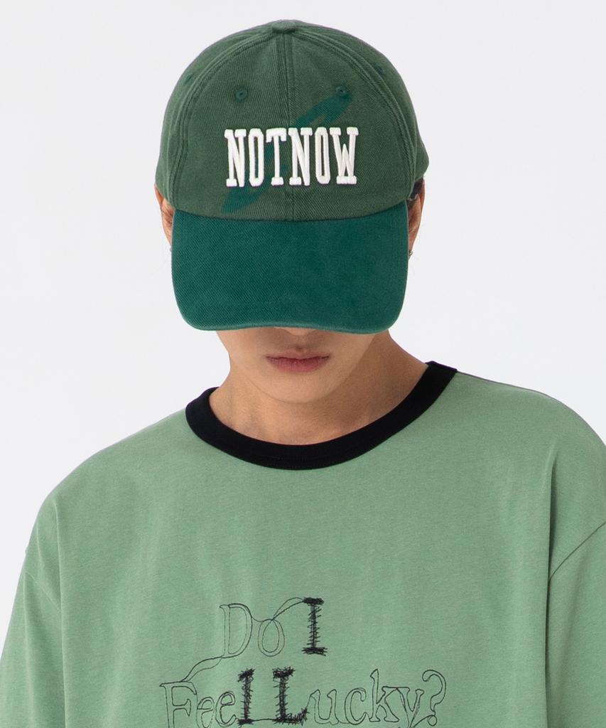 GLACK Gc059 Notnow Color Block Washed Cotton Ball Cap (Green)
