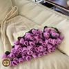 Crocheted Rose Bouquet Blanket 80/110cm Knitted Style Throw for Sofa Bed Home Decor Floral Decorative Blanket