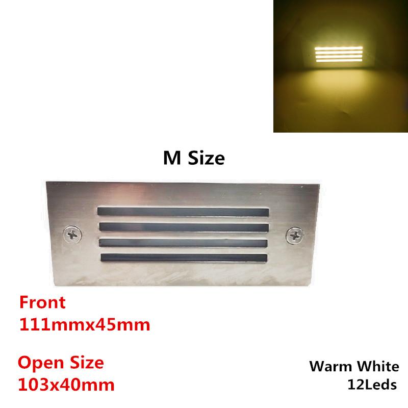 IP65 Underground light 12 LED 15 LED Stair Light Step Light Ressed buried lamp indoor outdoor Staircase Step lights 85-265V