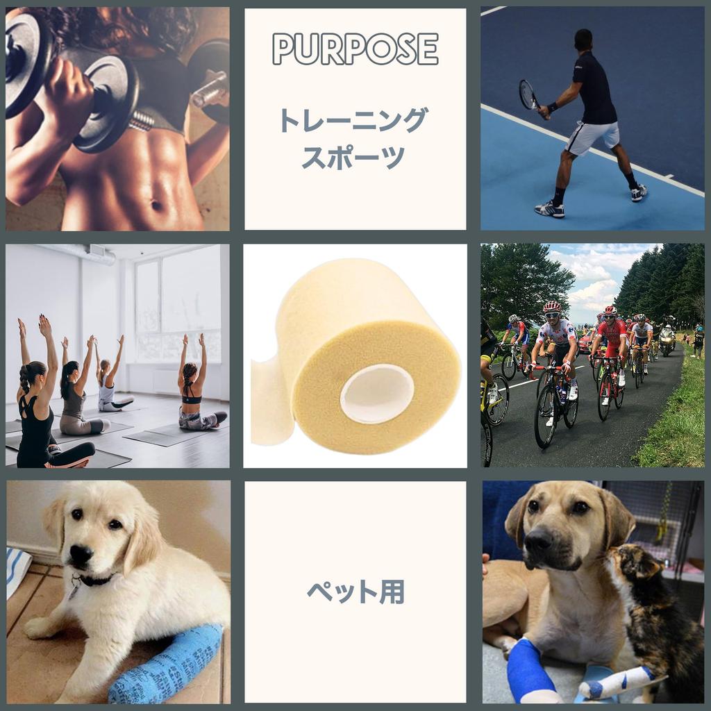 Skin Protection Cushion Wrap for Taping 7cm X Komorebi-ya Underwrap, (2, Beige, 27m)