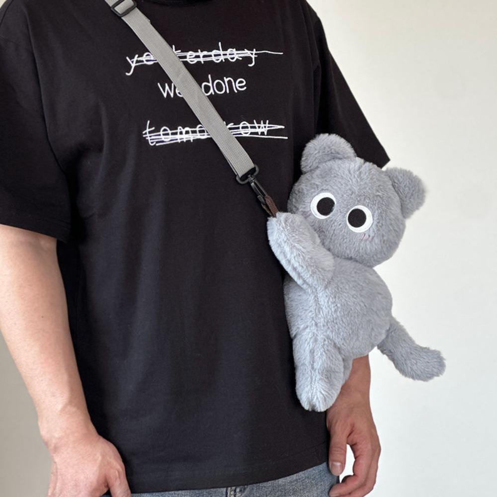Soft Siamese Cat Shoulder Bag Stuffed Animal Plush Toy Backpack  Birthday Gifts