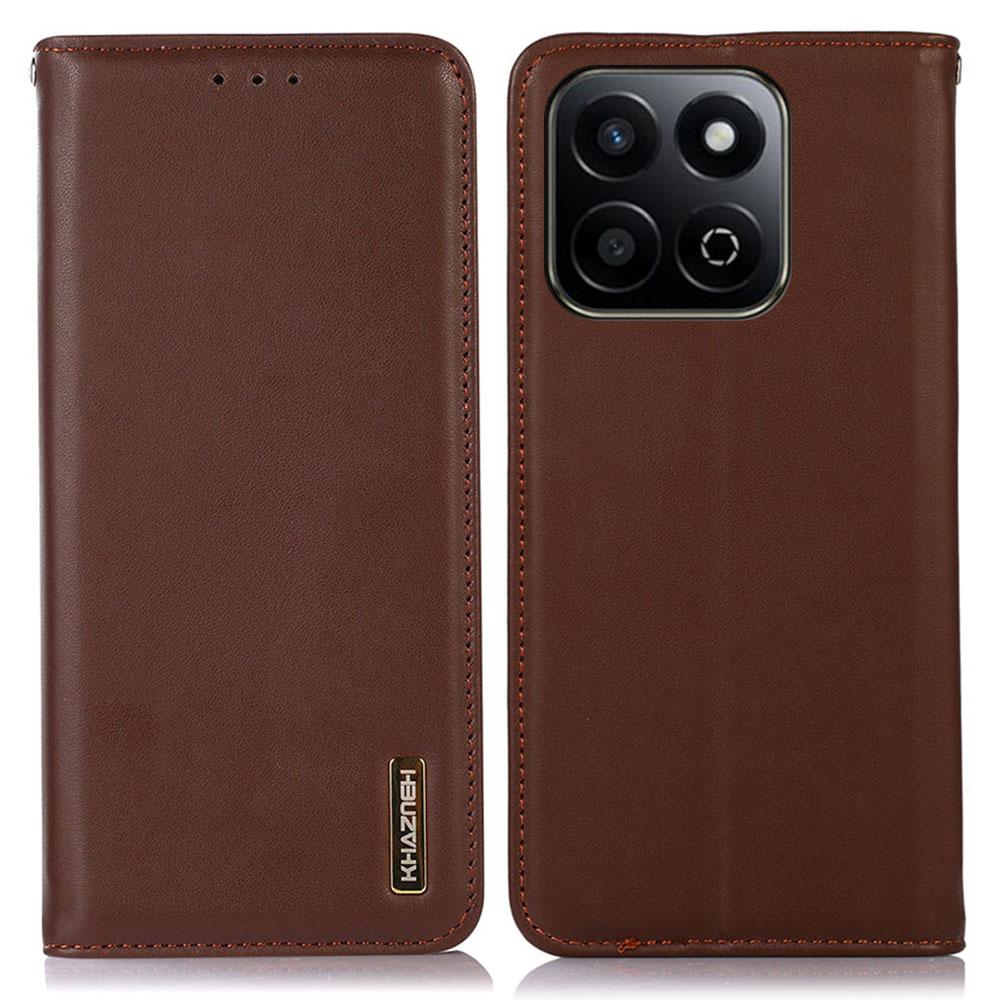 

KHAZNEH For Honor X7c 5G/X7c 4G/200 Smart 5G/Play 60 Plus 5G Case Genuine Cow Leather Wallet Phone Cover Nappa Texture B