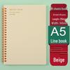 Retro Morandi A5 Spiral Notebook - Loose-Leaf Student Homework Notebook