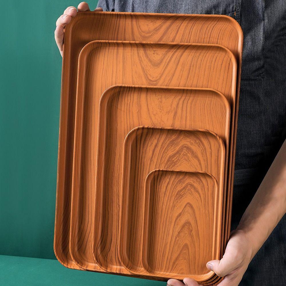 New Rectangular Pallet Plastic Nordic Style Food Bread Pan Dessert Pallet Household