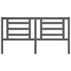 Vidaxl Bed Headboard, Grey, 186X4X100 Cm, Solid Pine Wood