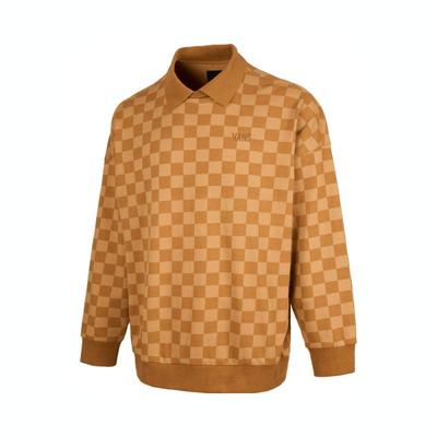 Tonalna Krata Polo Bluza z Długim Rękawem Męska bluza Żółta VN000J0KDIG