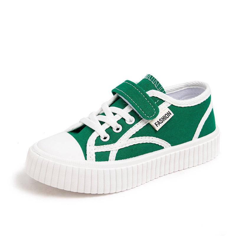 

Girls Canvas Shoes Summer Breathable Soft Sole Board Shoes Boys Versatile Fashion Sneakers size 37 зелений