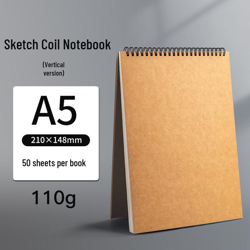 Dětský kroužkový skicák A4: Silné prázdné stránky pro kreslení a umění