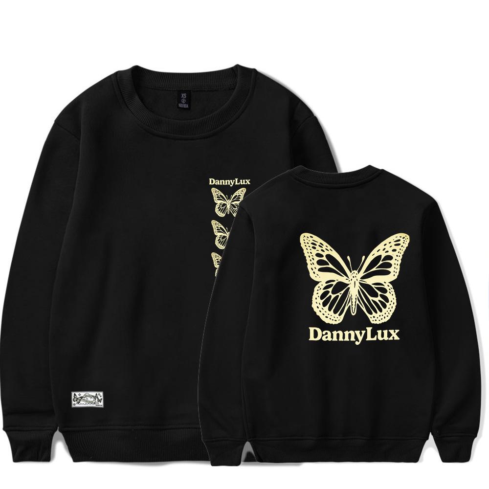 

DannyLux BUTTERFLY Crew Neck Sweatshirt 2023 Concert Merch Popular Graphics sided Print Unisex Trendy Casual Sweatshirt