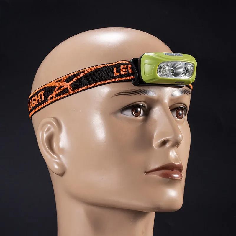 Portable Mini Sensor Headlamp LED Strong USB Rechargeable Head Light Flashlight Night Fishing Camping Headlights Front Lantern