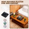 1:12 Miniature Record Player Lifelike Design Mini Disc Player Dollhouse Cd Player  Girls Toy