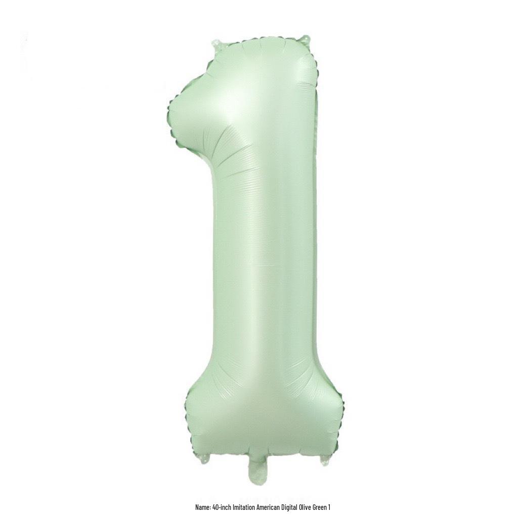40-Inch Cream Number Balloon for Kids' First Birthday Party Decoration