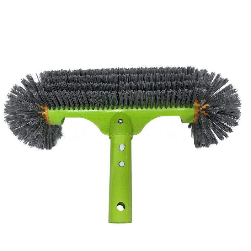 1Pcs Detachable Handle 32Cm Heavy Duty Pool Brush Head For Pool Wall Steps Corner Cleaning