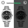 Roman Alphabet Analog Display Luminous Calendar Day of the Week 3ATM Water Resistant Stainless Steel Quartz Leisure Business Stylish Fashion