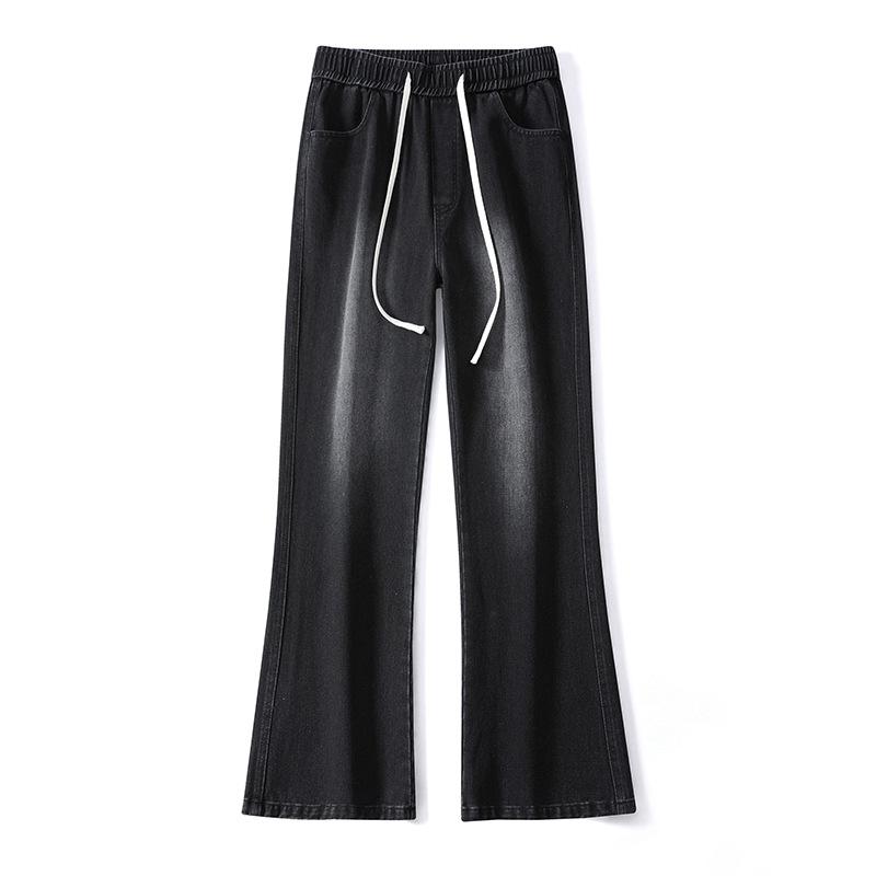 Spring New Micro-pull Jeans Men's High Street Retro Flared Versatile Trousers