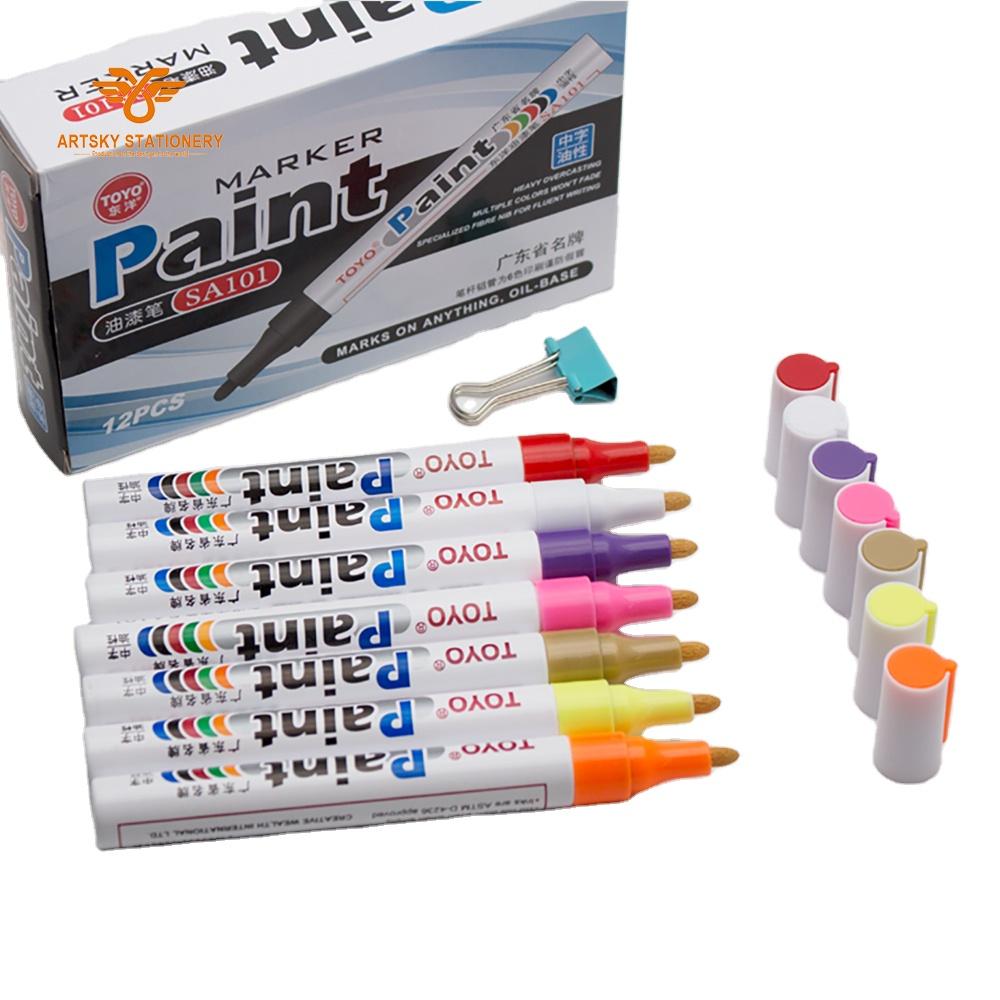 12pcs/box TOYO Paint Marker SA-101 Permanent Paint Marker for Metal