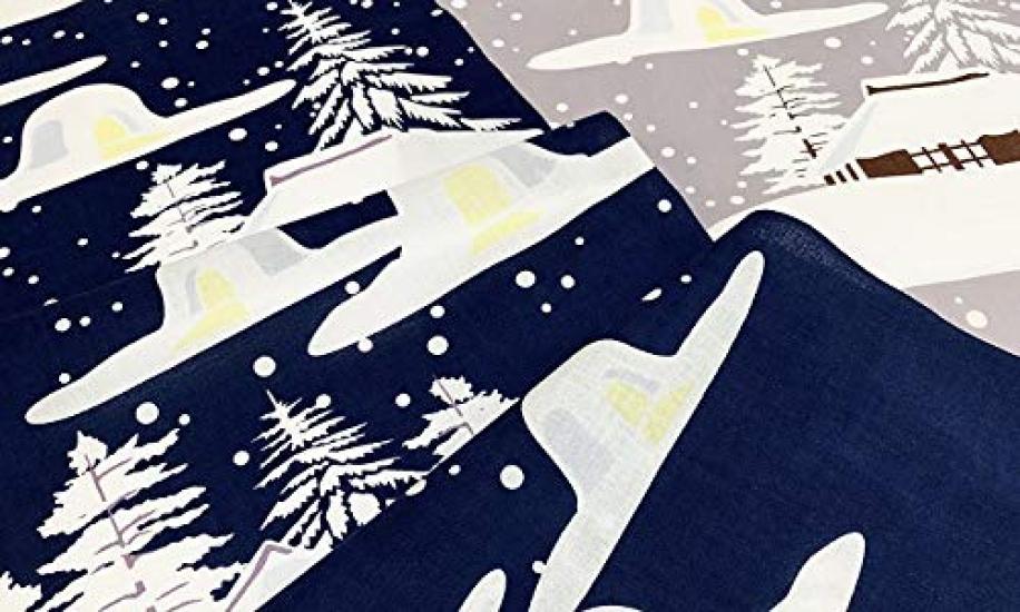 Dyeing Anbo Hand Towel Navy Authentic Dyed Cotton Tokuoka Made in Japan 35cm x 100cm "Kamakura Blue" 100%