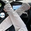 Ice Silk Sun Protection Sleeves with Finger Gloves - UV Protection, Breathable, Loose Fit for Men & Women