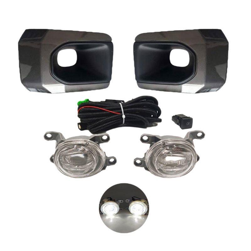 Powerful Car White LED Daytime Running Light Fog Lamps With Protective Frame For Toyota Hilux -