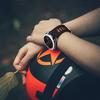 WOCCI 18mm Silicone Rubber Watch Quick Replacement Strap with Black Buckle Band, Release, Two-Tone, Black/Orange