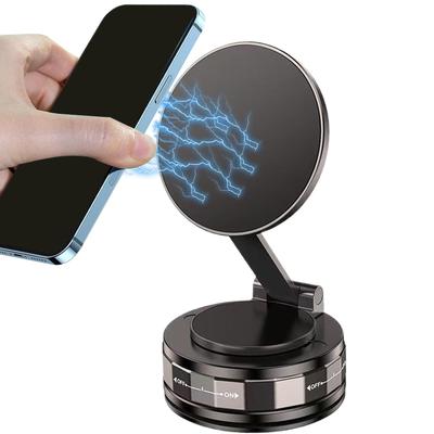 Suction Phone Holder Vacuum Suction Magnetic Phone Holder Foldable Car Mount 360 Degree Rotatable Vehicle Accessories Holder