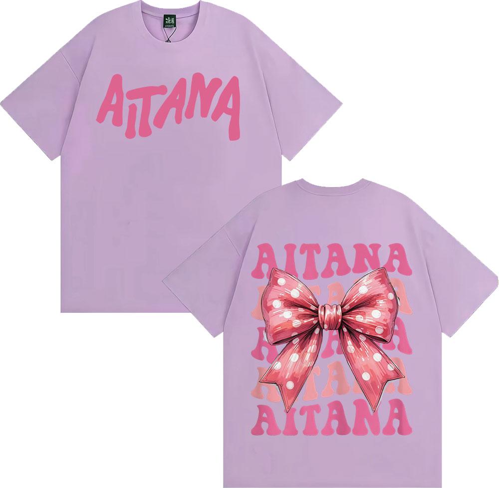 Sängerin Aitana Cuarto Azul Schmetterling Grafik T-Shirt Herren Damen Harajuku Ästhetik Streetwear T-Shirts Baumwolle Lässig Locker T-Shirt