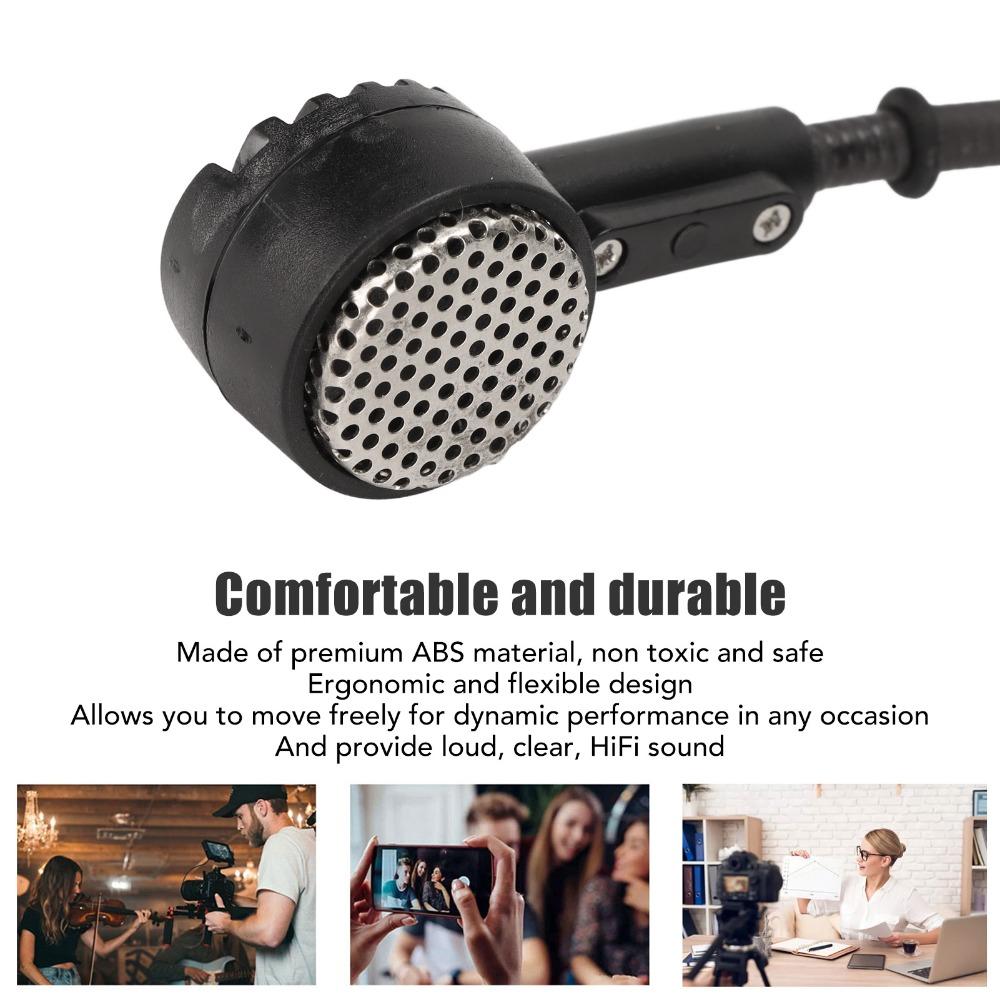 Ergonomic Dynamic Headset Microphone 5m/16.4ft Wired Microphone Earhook Microphone  Speech