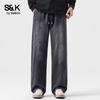 Baleno Men's S&K Lyocell Blend Loose Straight Casual Pants