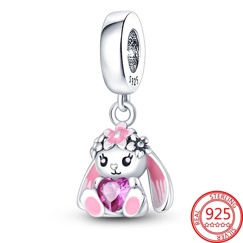 Copper Animals Series Charms Dog Cat Bear Pets Beads Fit Original Bracelet Necklace Diy Woman Pendants Fine Jewelry