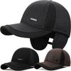 Men's Thickened Hats Winter Middle-aged and Elderly Woolen Cotton Hats Winter Elderly Warm Ear Protectors Baseball Caps Thickened Ear Protectors