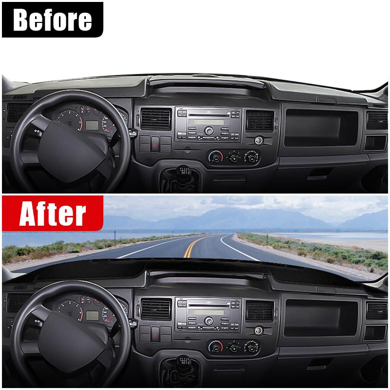 For Ford Transit 2002 2003 2004 2005 2006 2007 2008 2009 Car Dashboard Sun Shade Cover trument Desk Non-slip Mat Accessories