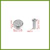 1 Set Bling Car License Plate Fasteners Screws Caps Covers White Universal Rhinestone License Plate Bolt Cap Plastic Washer Replace Parts Vehicle